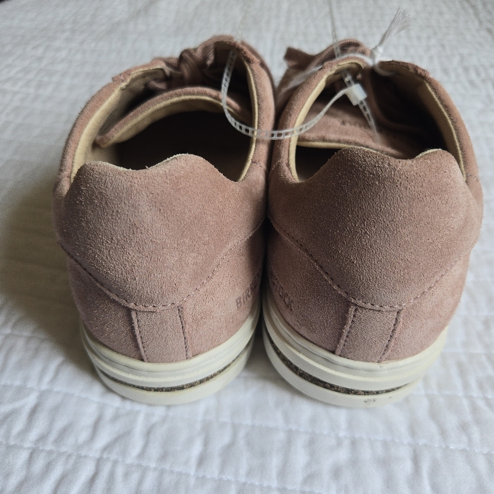 Birkenstock Men Size 8 Bend Low Suede Pink And White Euro 41 New 082025 - Picture 7 of 9